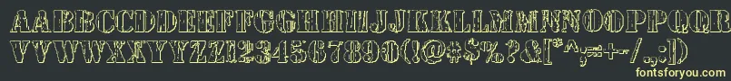Wetworks3D-Schriftart – Gelbe Schriften auf schwarzem Hintergrund