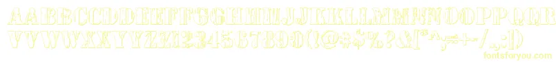 Wetworks3D-Schriftart – Gelbe Schriften auf weißem Hintergrund