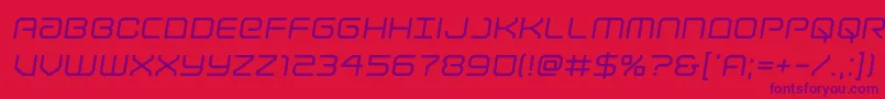 Lightbrigadesemital-Schriftart – Violette Schriften auf rotem Hintergrund