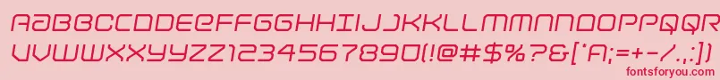 Lightbrigadesemital Font – Red Fonts on Pink Background