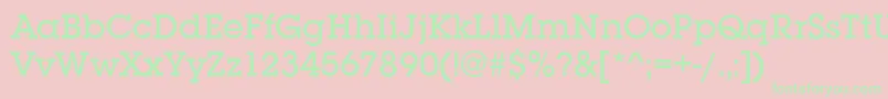 SquareserifMediumRegular Font – Green Fonts on Pink Background