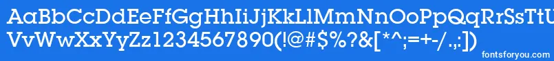 SquareserifMediumRegular Font – White Fonts on Blue Background