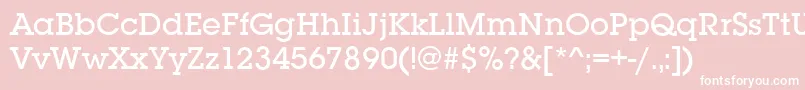 SquareserifMediumRegular Font – White Fonts on Pink Background