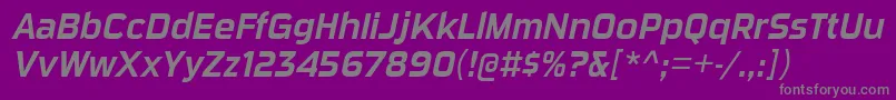 SuigeneriscdrgItalic Font – Gray Fonts on Purple Background