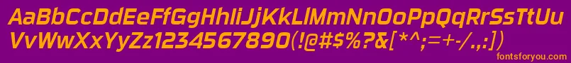 SuigeneriscdrgItalic Font – Orange Fonts on Purple Background
