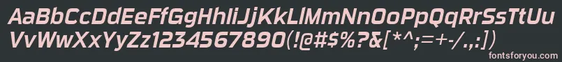 SuigeneriscdrgItalic Font – Pink Fonts on Black Background
