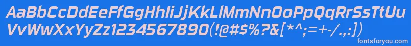 SuigeneriscdrgItalic Font – Pink Fonts on Blue Background