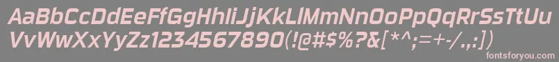 SuigeneriscdrgItalic Font – Pink Fonts on Gray Background