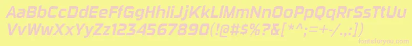 SuigeneriscdrgItalic Font – Pink Fonts on Yellow Background