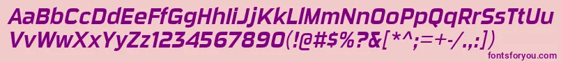 SuigeneriscdrgItalic Font – Purple Fonts on Pink Background