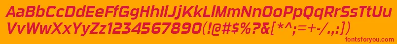 SuigeneriscdrgItalic Font – Red Fonts on Orange Background