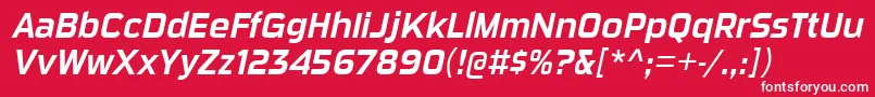 フォントSuigeneriscdrgItalic – 赤い背景に白い文字