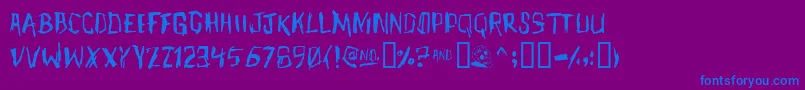Meetjh Font – Blue Fonts on Purple Background