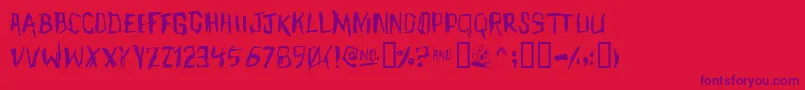 Meetjh Font – Purple Fonts on Red Background