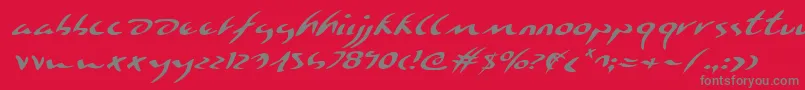 Шрифт EagleclawExpandedItalic – серые шрифты на красном фоне