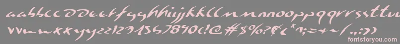 EagleclawExpandedItalic Font – Pink Fonts on Gray Background