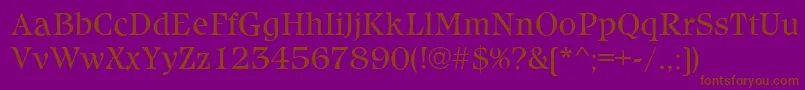 IcebergRegular Font – Brown Fonts on Purple Background