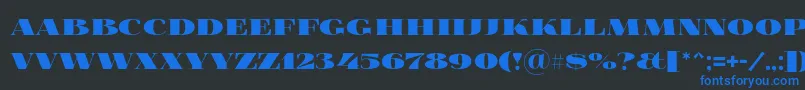 Foglihtenblackpcs Font – Blue Fonts on Black Background