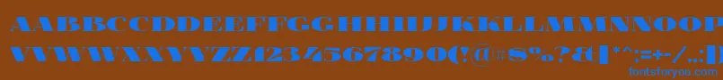 Foglihtenblackpcs Font – Blue Fonts on Brown Background