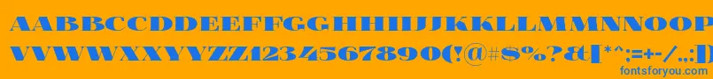 Foglihtenblackpcs Font – Blue Fonts on Orange Background
