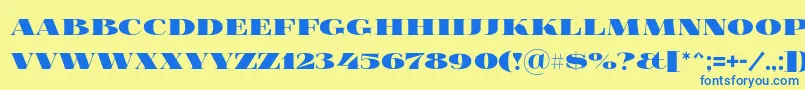 Foglihtenblackpcs Font – Blue Fonts on Yellow Background