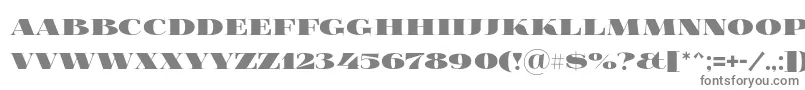 Foglihtenblackpcs-fontti – harmaat kirjasimet valkoisella taustalla