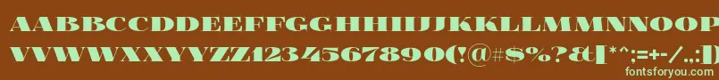 Foglihtenblackpcs Font – Green Fonts on Brown Background