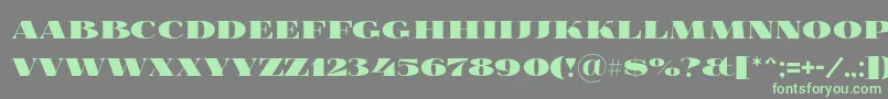 Foglihtenblackpcs Font – Green Fonts on Gray Background