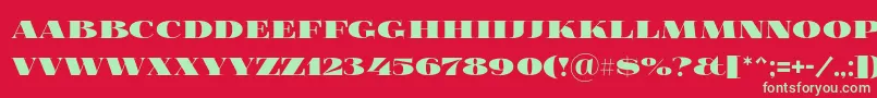 Foglihtenblackpcs Font – Green Fonts on Red Background