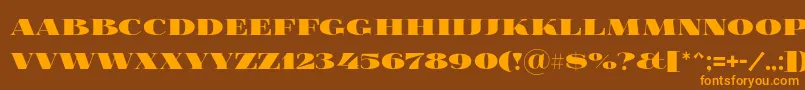More about Foglihtenblackpcs Font Foglihtenblackpcs Font – Orange Fonts on Brown Background