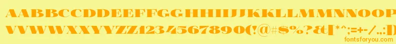 Foglihtenblackpcs Font – Orange Fonts on Yellow Background