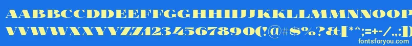 Foglihtenblackpcs Font – Yellow Fonts on Blue Background