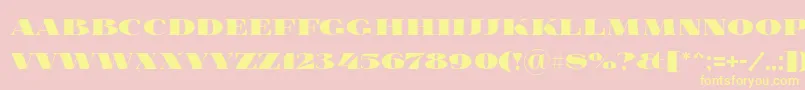 Foglihtenblackpcs Font – Yellow Fonts on Pink Background