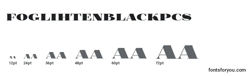Foglihtenblackpcs Font Sizes