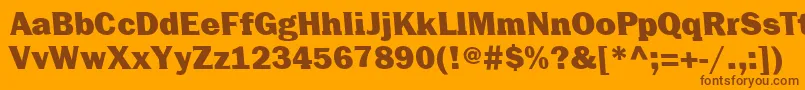 CenturiquaUltra Font – Brown Fonts on Orange Background