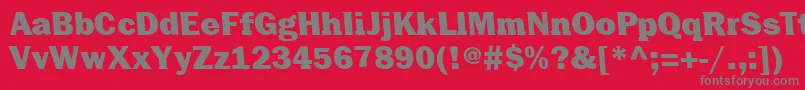 CenturiquaUltra Font – Gray Fonts on Red Background