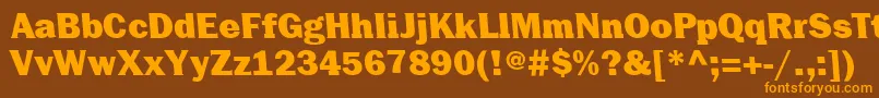 CenturiquaUltra Font – Orange Fonts on Brown Background