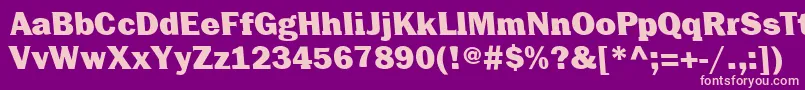 CenturiquaUltra Font – Pink Fonts on Purple Background
