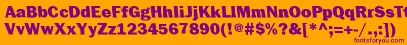 CenturiquaUltra Font – Purple Fonts on Orange Background