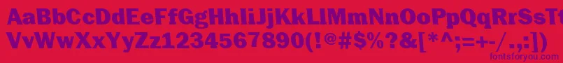 CenturiquaUltra Font – Purple Fonts on Red Background