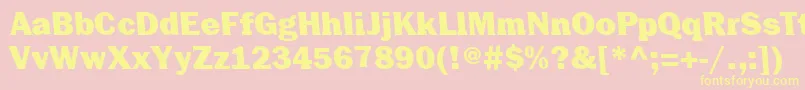 CenturiquaUltra-Schriftart – Gelbe Schriften auf rosa Hintergrund