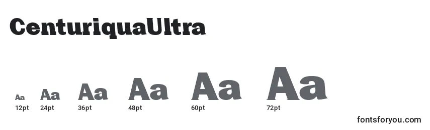 CenturiquaUltra Font Sizes