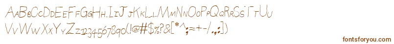 SierraNevadaRoadSc Font – Brown Fonts on White Background
