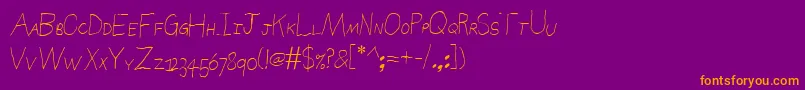 SierraNevadaRoadSc Font – Orange Fonts on Purple Background