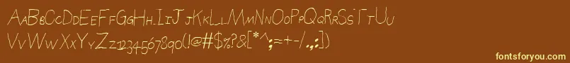 SierraNevadaRoadSc Font – Yellow Fonts on Brown Background