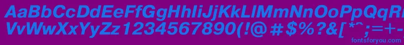 Pragmat0 Font – Blue Fonts on Purple Background