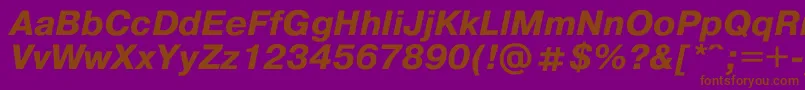 Pragmat0 Font – Brown Fonts on Purple Background