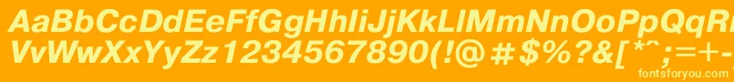 Pragmat0 Font – Yellow Fonts on Orange Background