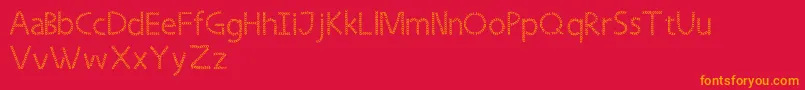 Strongleaf Font – Orange Fonts on Red Background