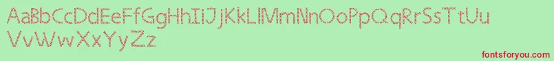 Strongleaf Font – Red Fonts on Green Background